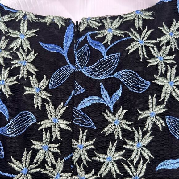 Sz 2 Sam Edelman Cold Shoulder Embroidered Mesh Dress $158 MSRP NWT - Picture 7 of 12